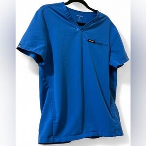 Jaanuu Royal Blue Crew Neck Scrub Top Size Small